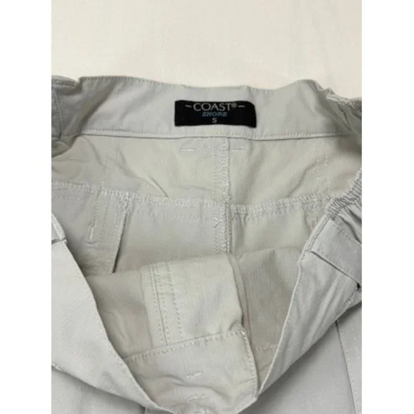 Coast Shore Men's Nylon Blend Gray Shorts Size Small Elastic Waist - Picture 6 of 16